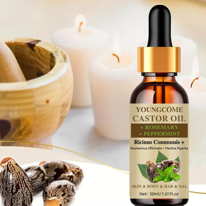 100% Pure Castor Oil Hair Mask Castor Oil Hair Growth Oil Natural Treatment Nourish Reduce Hair Loss Anti-Breakage Hair Products