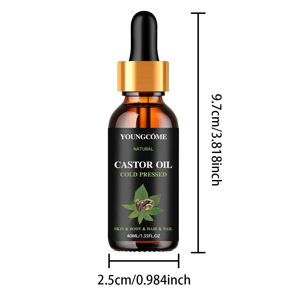 100% Pure Castor Oil Hair Mask Castor Oil Hair Growth Oil Natural Treatment Nourish Reduce Hair Loss Anti-Breakage Hair Products