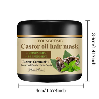100% Pure Castor Oil Hair Mask Castor Oil Hair Growth Oil Natural Treatment Nourish Reduce Hair Loss Anti-Breakage Hair Products